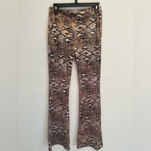 Shein snake print bell bottoms🐍🤎